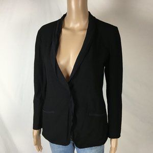 Eileen Fisher Snap Button Stretch Jacket Black XS